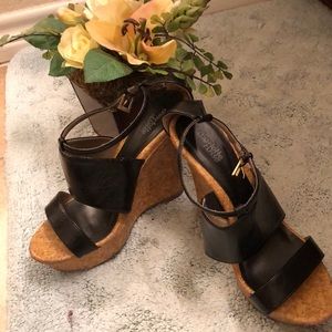 Leather wedge Charlotte Russe